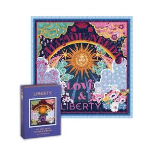 GALISON LOVE AND LIBERTY 500 PIECE PUZZLE NEW IN BOX